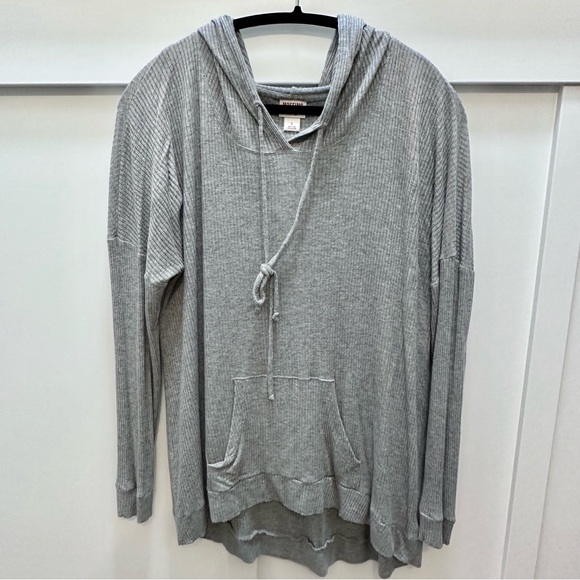 Mossimo Supply Co. Light Gray Hooded lightweight Sweatshirt top size Large - Picture 7 of 8
